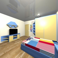 Детска стая в синьо и жълто ПДЧ София